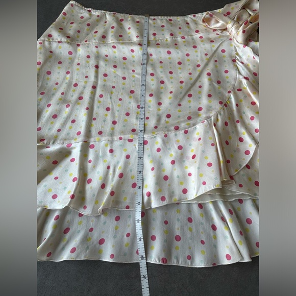 NEW RARE FINDS VINTAGE TOUPY FRANCE SILK WOMENS ASYMMETRICAL SKIRT S 42 - Picture 13 of 14